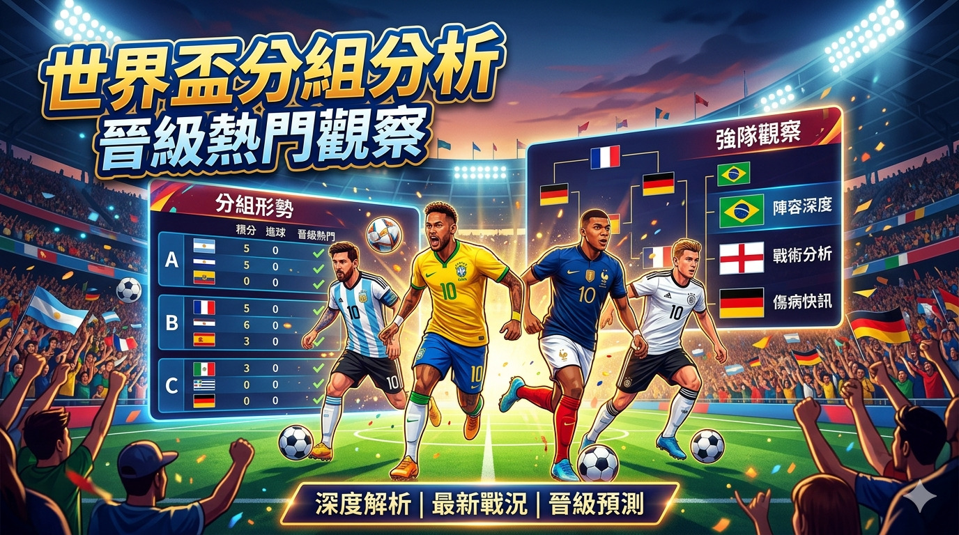 世界盃分組分析：晉級熱門觀察