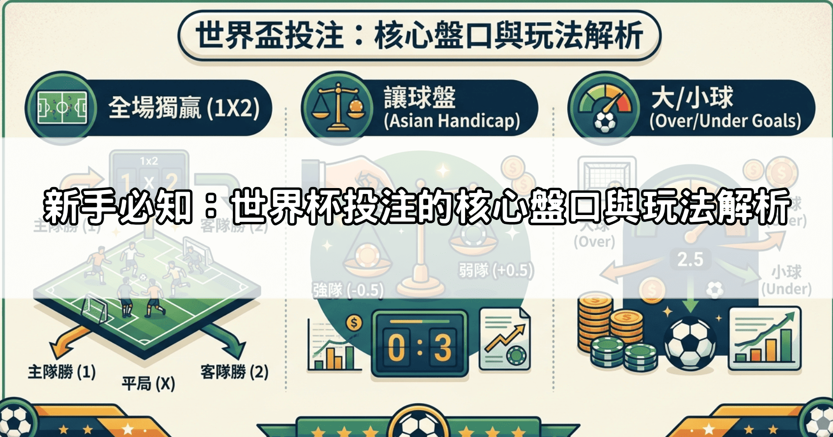 新手必知:世界杯投注的核心盤口與玩法解析